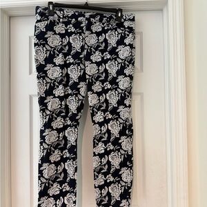 GAP Black and White Floral Trousers
